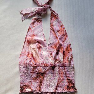 Pink Marble Halter Top